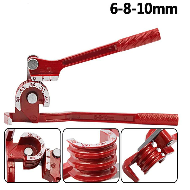 

180 Degree Combination Tube Bender 3-in-1 Tube Bender Pipe Bending Tool Metric 6mm 8mm 10mm Inch system 1/4 5/16 3/8