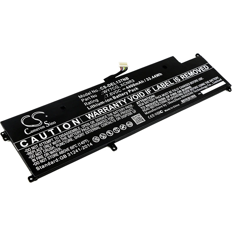 Cameron sino 4400 мА/ч, Батарея для DELL Latitude 13 7370, WY7CG XCNR3