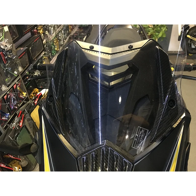 Мотоцикл углеродного волокна Ветер Дефлектор ветровое стекло лобовое стекло верхняя сторона панель Крышка для Yamaha T Max 530 Tmax 530