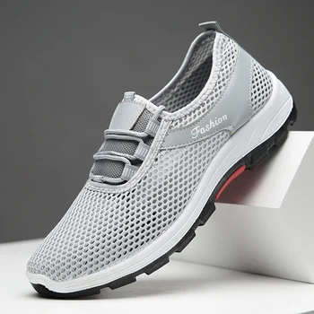 

New Men's Fashion Holed 2020 Shoes Spring Elastic Band Outdoor Casual Shoes Breathable Male Walk Shoes