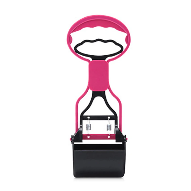 Розовый Собака Pooper Scooper длинной ручкой челюсти щенок корма для Pooper Grabber Ловец коллектор для собаки вне корма очиститель - Цвет: Розовый