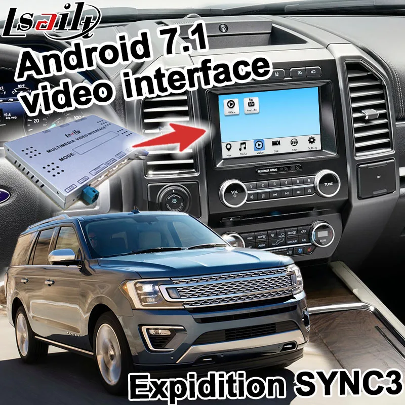 Android/carplay интерфейс коробка для Ford Expidition F-150 F150 синхронизация 3 Видео Интерфейс gps навигация Зеркало Ссылка по Lsailt