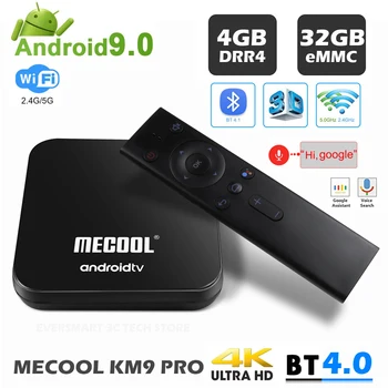 

MECOOL KM9 PRO Android 9.0 TV Box Google Certified ATV 4GB DRR4 32GB Android 9.0 TVBox Amlogic S905X2 4K 2.4G 5G Dual Wifi BT4.0