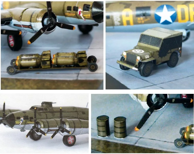B-17 Flying Fortress 3D Paper Model Aircraft Paper Model Military Aircraft Toy Hand-Made Drawings