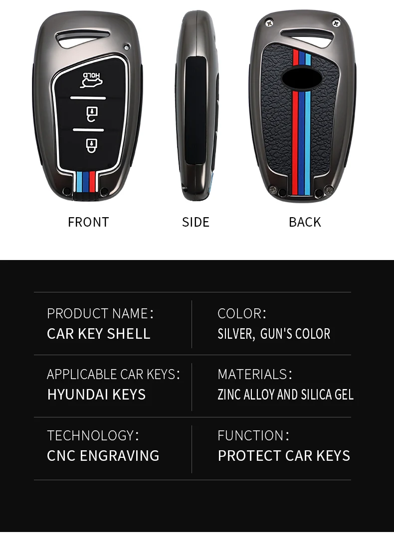 Cover portachiavi in lega per Hyundai Grand Santa Fe IX45 GENESIS EQUUS AZERA 2013 2014 2015 2016 accessori 18 Cover portachiavi in lega per Hyundai Grand Santa Fe IX45 GENESIS EQUUS AZERA 2013 2014 2015 2016 accessori - Hfd772a8bc8e04e3391d6c7c7721e00d4i