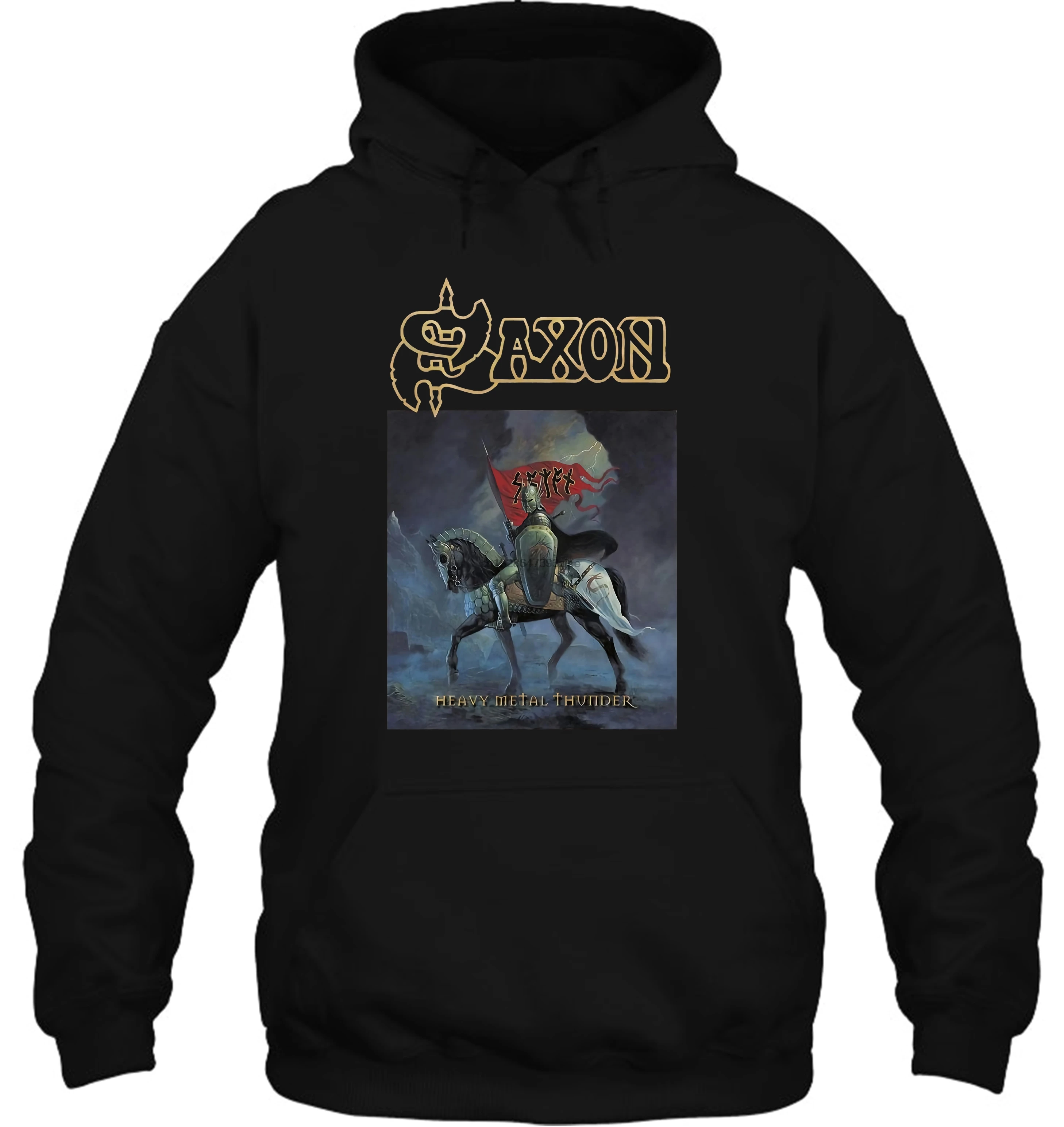 Мужская толстовка Saxon Heavy Metal Thunder Langarm черная футболка женская уличная одежда