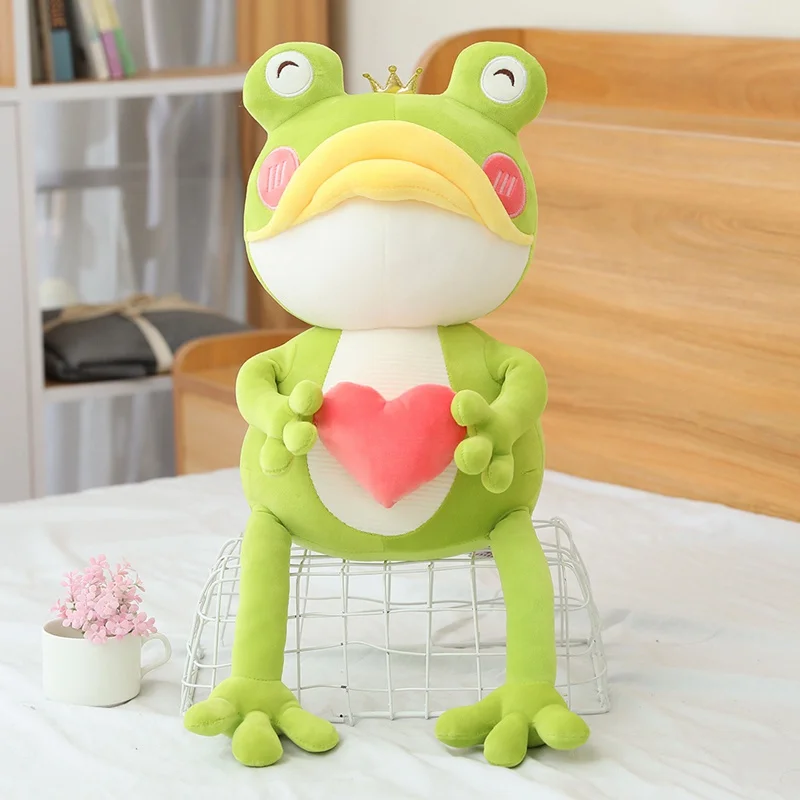 Популярная большая плюшевая игрушка Huggable в виде лягушки с сердцем мягкие