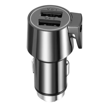 

AOZBZ High Quality 3 in 1 Quick Charger Dual USB Seat Belt Sharp Cutter Emergency Hammer Glass Breaker Razor Car Charger