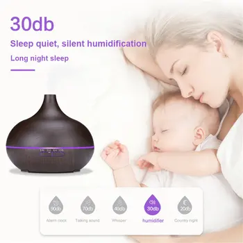 

550ml Remote Control Aroma Air Humidifier Essential Oil Diffuser Aromatherapy Electric Ultrasonic Cool Mist Maker Aroma Lamp