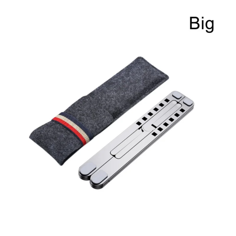 Grey Big Подставка для ноутбука портативная Регулируемая Складная подставка для отвода тепла держатель для ноутбука с войлочной сумкой - Цвет: Grey Big