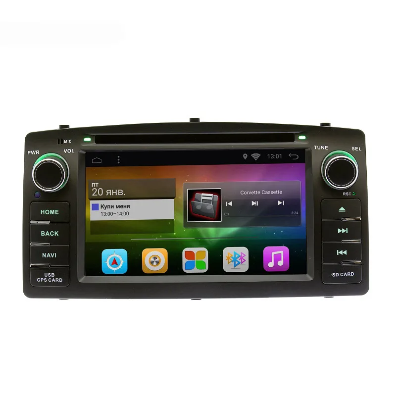 SMARTECH 2 din Corolla Altis E120 автомобильный dvd плеер на основе Android gps навигация Авторадио
