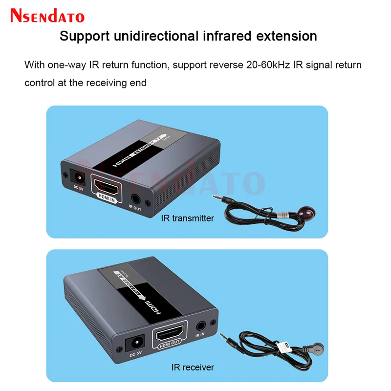 Extensor de Rede sobre Cat Transmissor de Vídeo sem Fio para Ps4 Hdmi 6 Rj45 Extensão Divisor Receptor Hdcp pc Lkv371 120m 5e - - Image 3