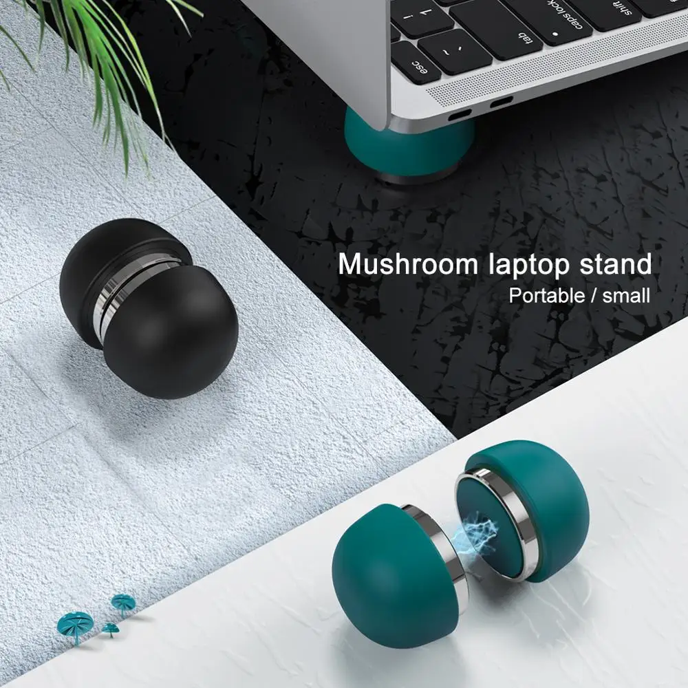 Laptop stand notebook accessories suporte notebook Mushroom laptop holder laptops Foldable Mini Cooling stand macbook pro afbeelding