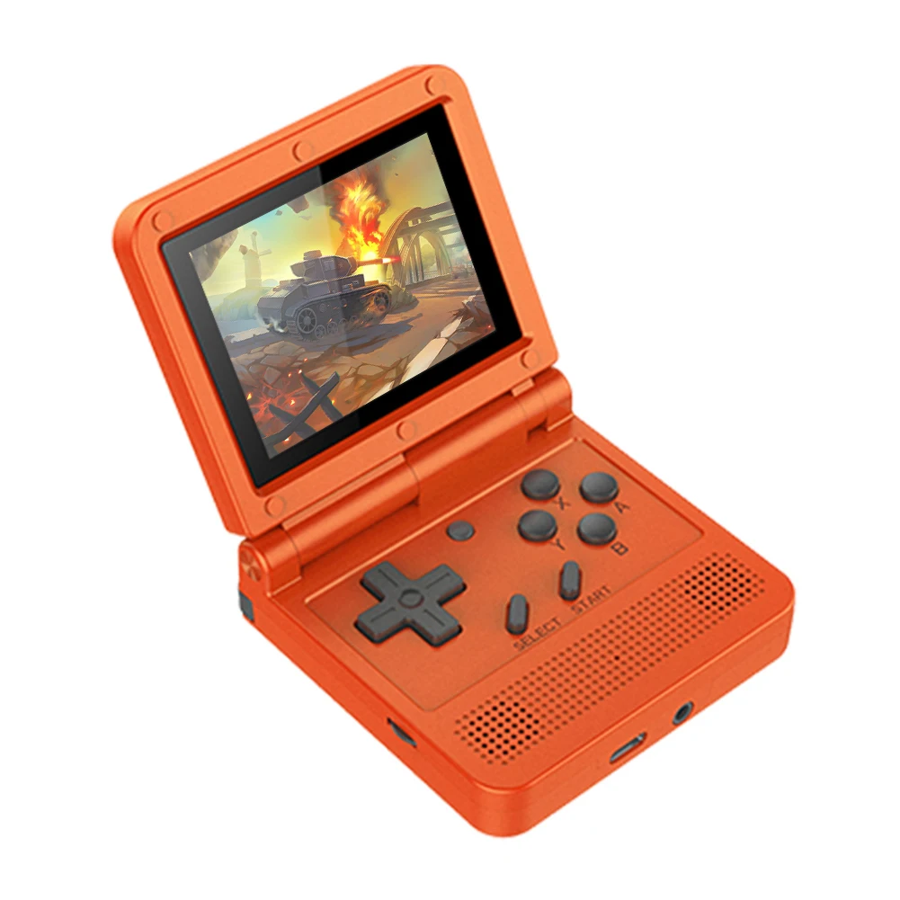 POWDIDDY V90 3 0 дюймов IPS Ретро раскладная портативная игровая консоль 3000 игр карманный