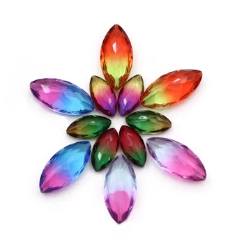 

7x15mm Colorful Rhinestones K9 Glass Strass Pointback Fancy Stones Shiny Decoration Crystals Glue On Hand making Rhinestones