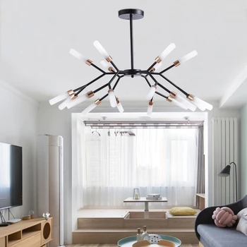 

Moderm Led Circle Round Ring Chandelier Pendant Light Decorative Tree Branch Style Hanging Led Pendant Lighting
