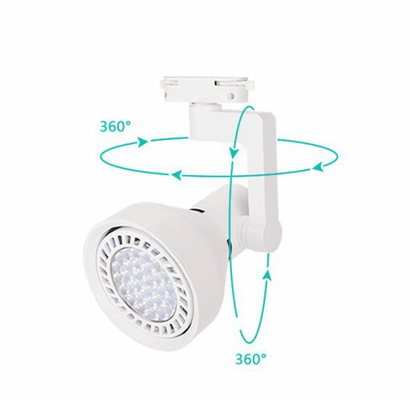 Светодиодный прожектор 45 Вт E27 простой современный стиль черно-белый рынок домашнее освещение украшения регулируемый угол трека лампы