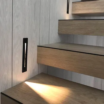 

3W Recessed Led Stair Light AC85-265V Indoor Corner Wall Lights Step Decoration Lamp Hallway Staircase Lamps
