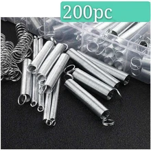 200 Uds con caja de almacenamiento, accesorios de extensión y la bobina de compresión portátil herramienta de Hardware primavera conjunto de acero de Metal surtidos