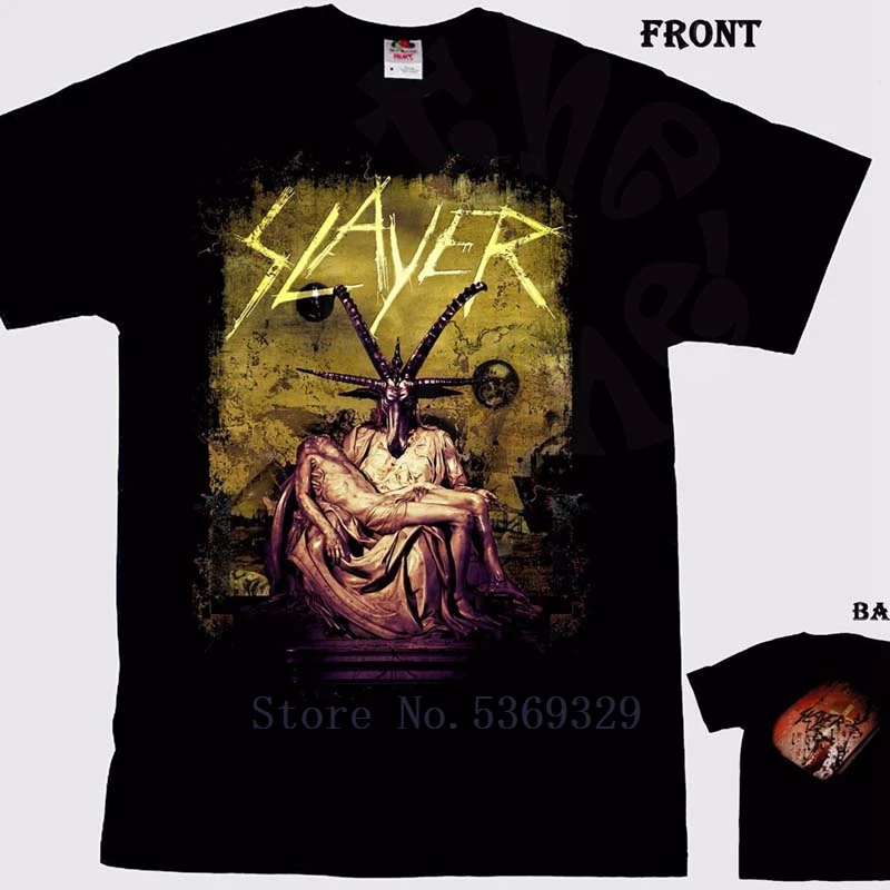 SLAYER American Thrash Metal Band футболка Размеры: S до 3XL 4XL 5XL мужские футболки с круглым
