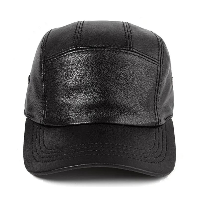 XdanqinX Snapback Кепка из овечьей кожи Мужская Натуральная кожаные бейсболки регулируемый размер кости фирменные шапочки для пожилых людей