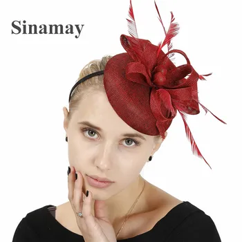 

cocktail hair accessories Classic princess nice floral fascinators female hot pink headbands floral women wedding hair bands