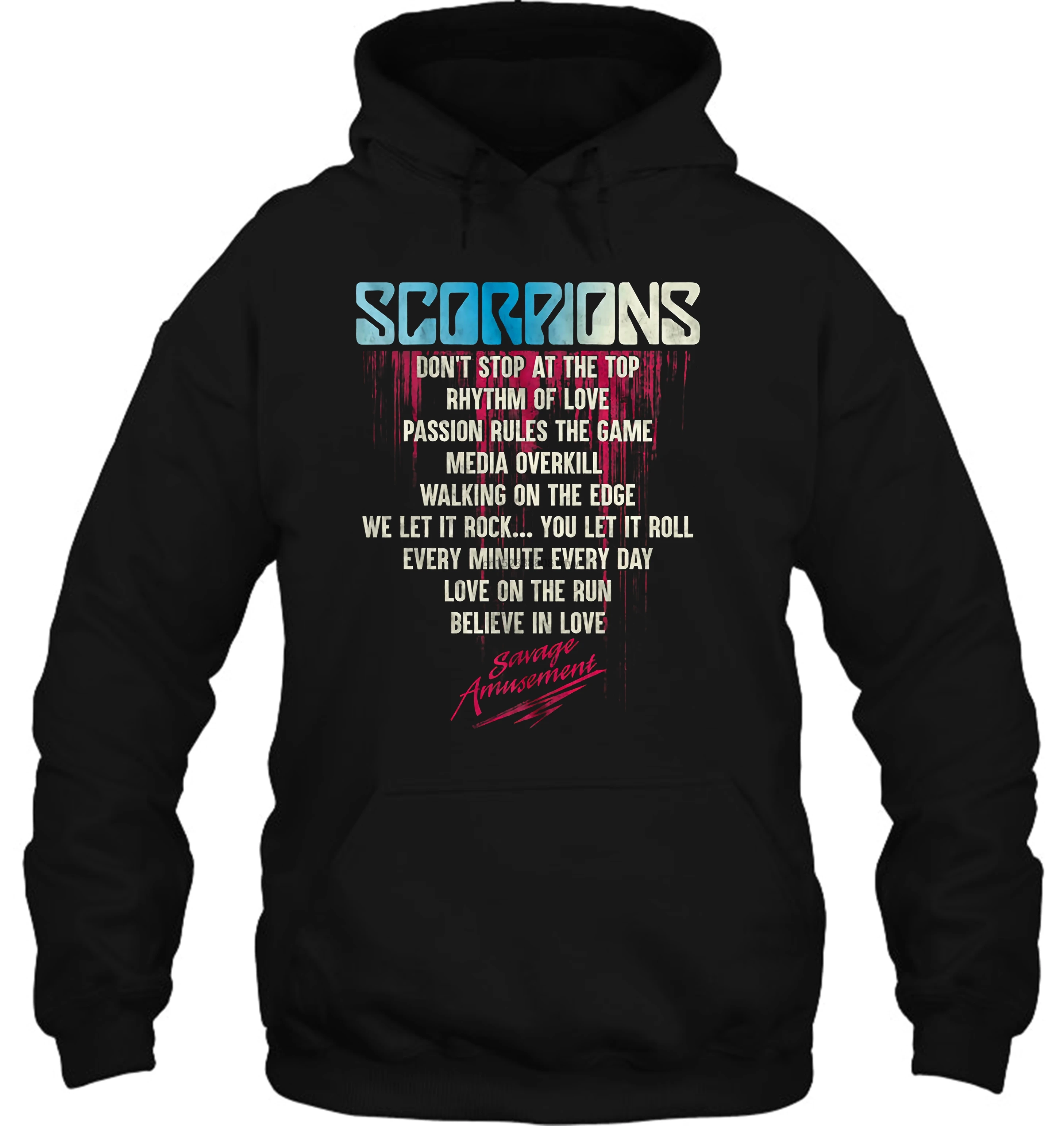 Мужская толстовка с капюшоном Scorpions Savage Amuse Мужская футболка с обложкой альбома Мужская живая рок-группа Tour Merch женская уличная одежда