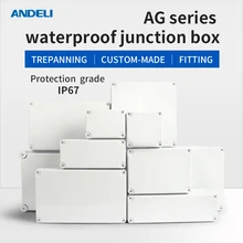 ANDELI ABS пластик IP67 водонепроницаемый распределительная коробка DIY наружная электрическая Соединительная коробка