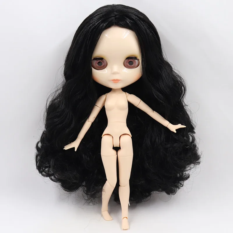 ICY Blyth кукла Обнаженная 1/6 шарнир тело 30 см игрушки BJD белое блестящее лицо с дополнительными руками AB и Лицевая панель DIY модные куклы подарок для девочки - Цвет: Nude doll