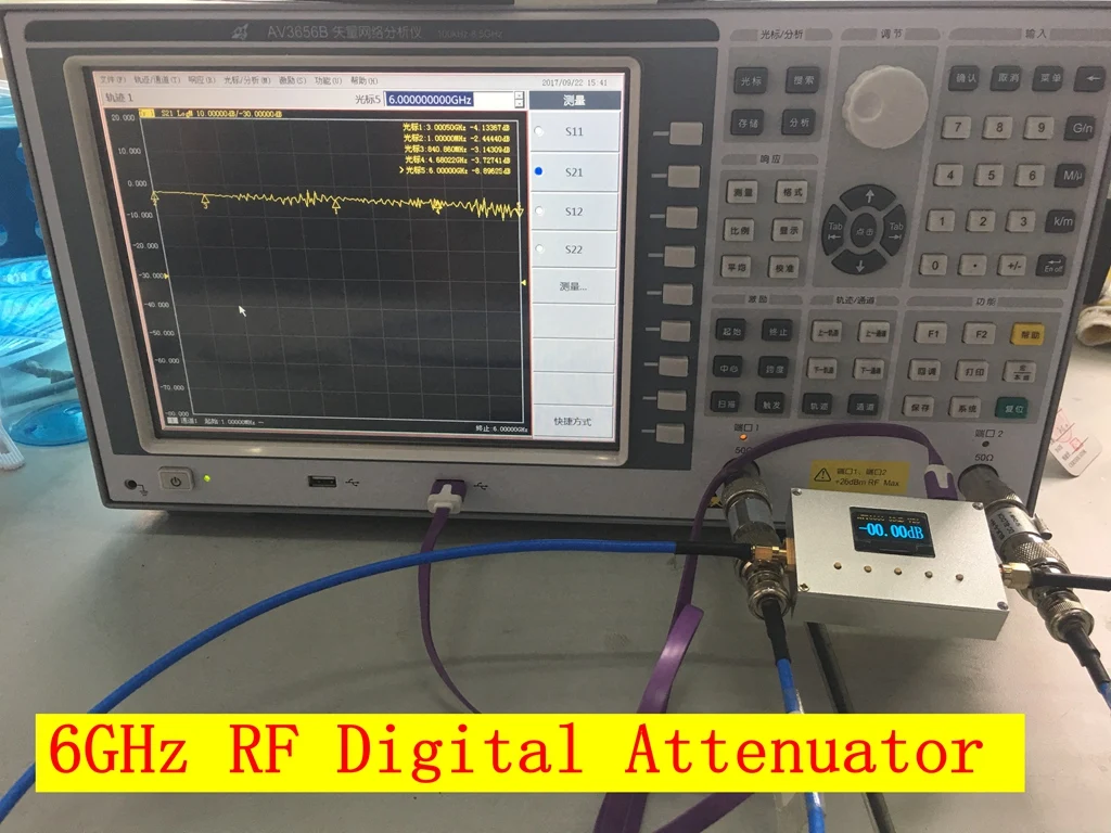 New 6GHz OLED Display Digital Programmable Attenuator 60DB Step 0.25DB RF Module 