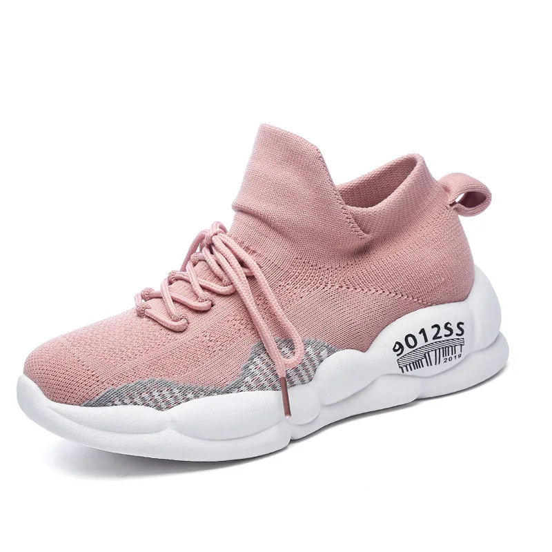 

Socks shoes female 2019 autumn new breathable knit casual sports shoes flying woven shoes women running old shoes tide