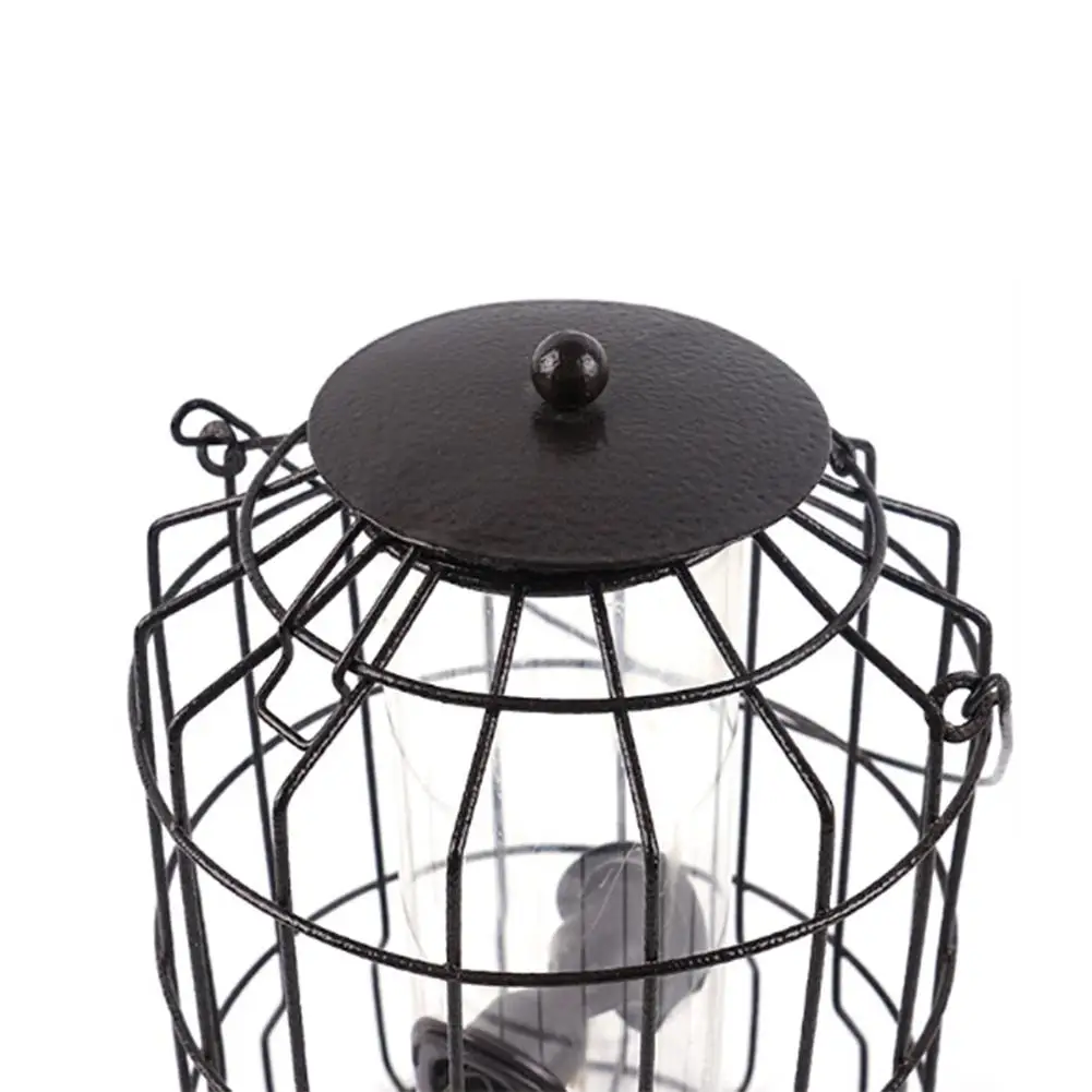 Bird Feeder Large Outdoor Iron Cage Wild Bird Feeder Hanging Automatic Bird Feeding Tool