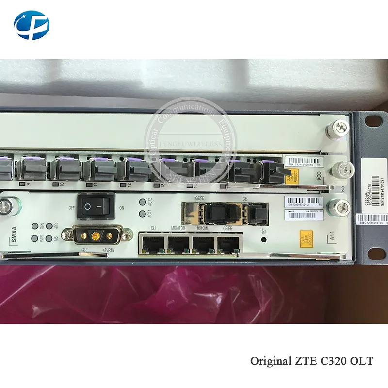 Мини zte C320 шасси OLT GPON AC источник питания с 10GE SMXA/3+ 1* коляска+ 16 портов GTGH C++ карта