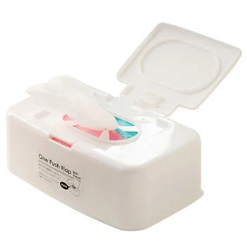 

Desktop Seal Baby Wipes Paper Storage Box Household Plastic Dust-Proof with Lid Tissue Box