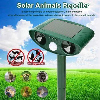 

PIR Motion Sensor Deterrent ABS Bird Cat Fox Repeller Outdoor Garden Home Pest Control Ultrasonic Safe Expulsion Animal Scarer