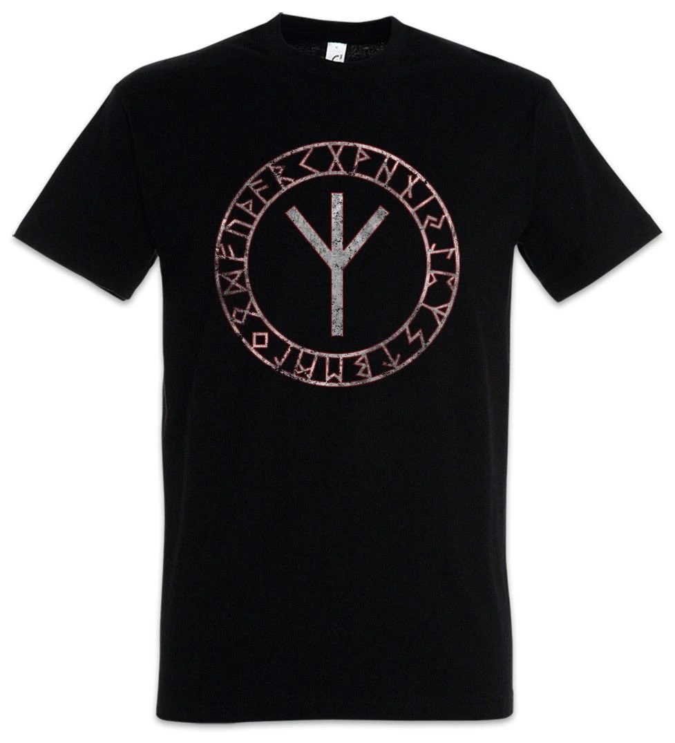 Elhaz Rune футболка Algiz Futhark Yr Eolhx Ezec of Life Runes Circle german Norse Мода 2019 брендовая дизайнерская