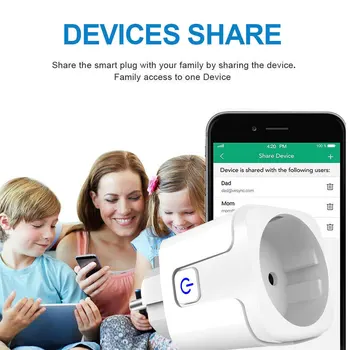 

Wifi Smart Outlet Socket EU Plug for iOS Android Amazon Alexa Google QJS Shop