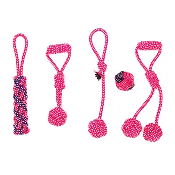 

6Pcs Interaction Dog Chew Rope Toys Tug of War Washable Durable Cotton for Puppy T8WE
