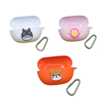 

Cute Earphone Case for SONY WF-SP800N Silicone Protective Case Wireless Bluetooth Earphone Portable Cover With Hook