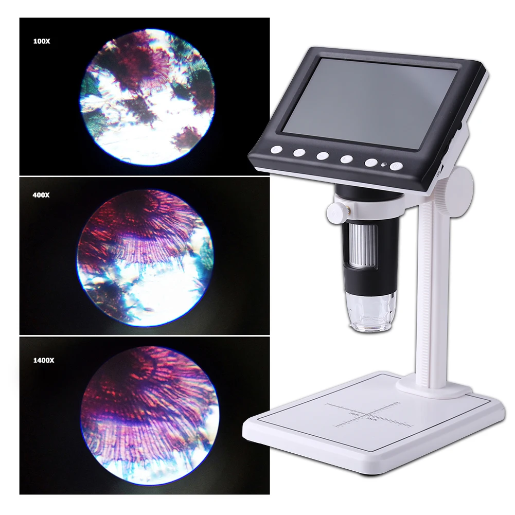 Digital Microscope for Watch Phone Repair Electronic 2MP 4 3 inch HD LCD Display 1000X Magnifier