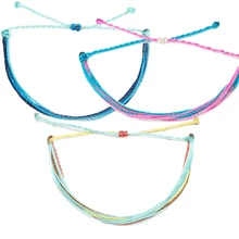 Милые Браслеты Дружбы из цинкового сплава Shaka, плетеные браслеты для женщин и мужчин, на удачу, С жестом Hello Hawaii, восковая нить, ювелирное изделие для серфинга