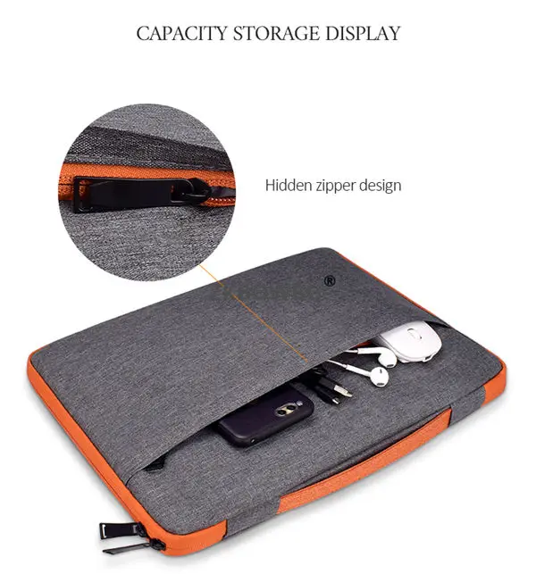 Zipper Laptop Bag for Macbook Air 11 13 Case Touchbar Pro 13 inch Laptop Sleeve for Mac Book Air Waterproof Case