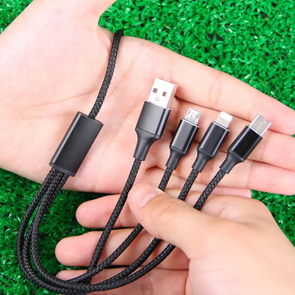 3 в 1 мульти кабель зарядного устройства микро-usb type C быстрой зарядки для iPhone 6S 7 8 XR