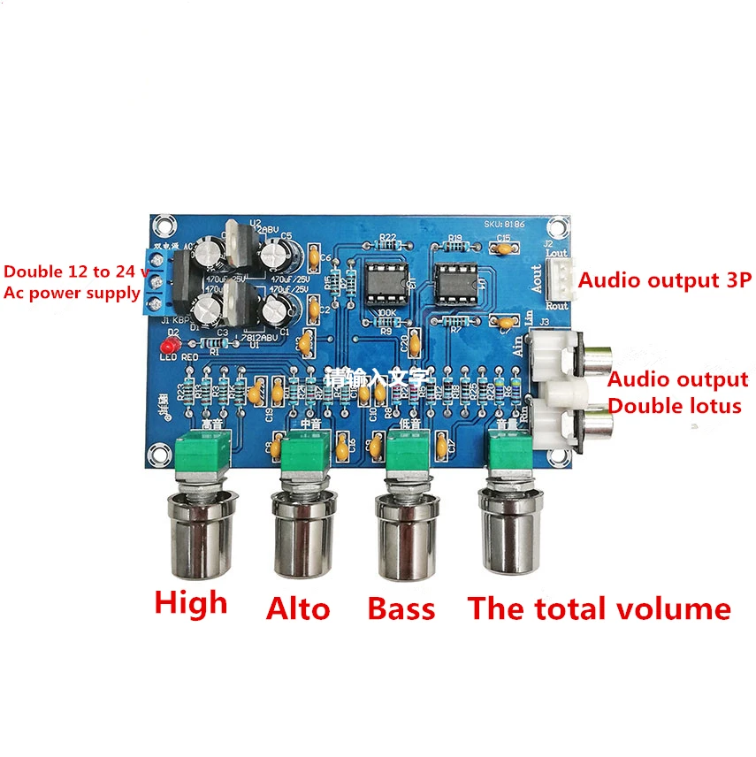 

New NE5532 Stereo Pre-amp Preamplifier Tone Board Audio 4 Channels Amplifier Module 4CH CH Control Circuit Telephone Preamp