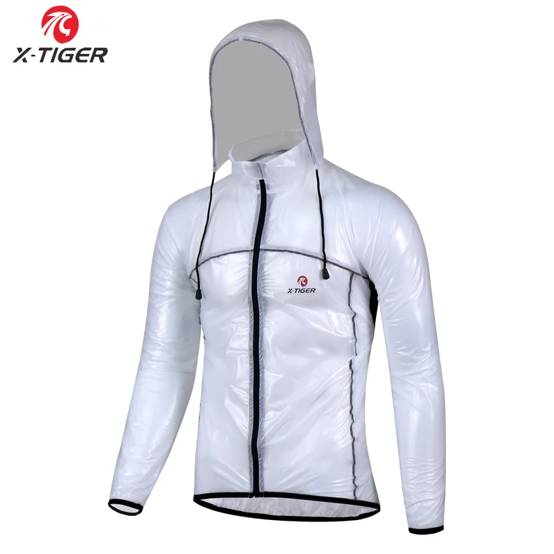 White X-TIGER Водонепроницаемая велосипедная куртка UPF30+ MTB велосипедный велосипед дождевая куртка, дождевик для спорта на открытом воздухе ветрозащитная одежда для горного велосипеда - Цвет: White