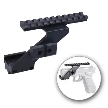 

Pistol Glock Rail Mount Metal Weaver Picatinny Top Bottom Alu Alloy Rails Scope Mount for Sights Lights Shooting Accessories