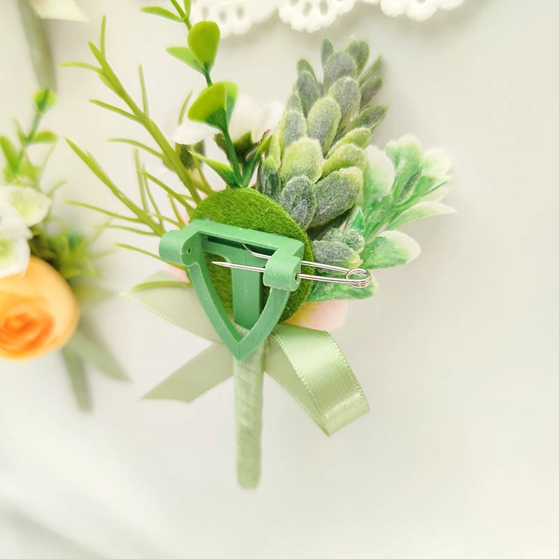 boutonniere wedding accessories brooch flowers corsage groom pin (2)
