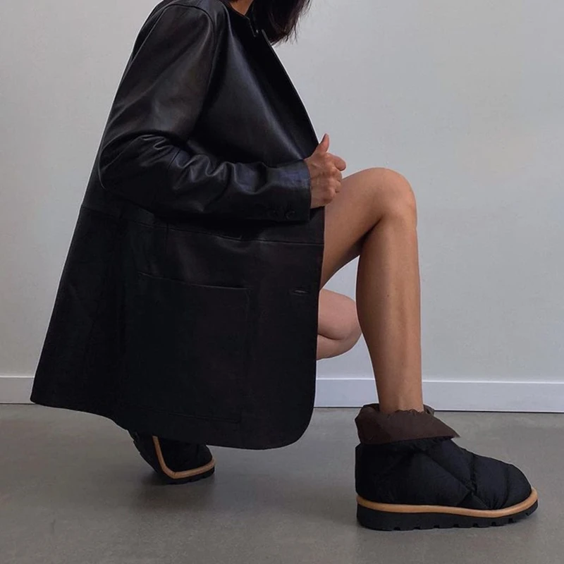 FEDONAS Fashion Ins Women Ankle Boots Winter Warm Female Snow Boots Platforms Casual Short Shoes Woman