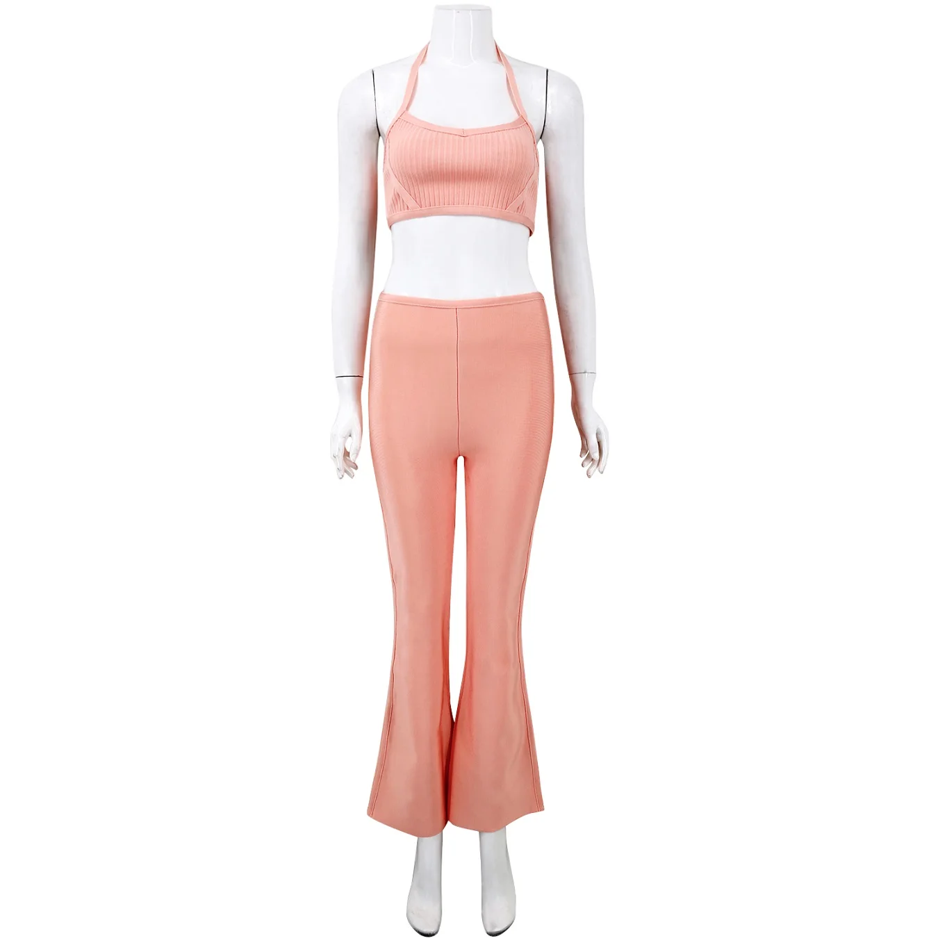 Sexy Pink Suits Fashion Women Night Club Celebrity Party Jumpsuits Bodycon Resort Style Beach
