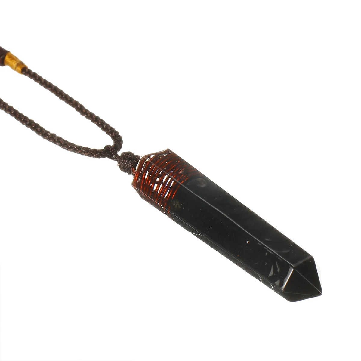 Регулируемая Веревка 5 см черный Orgone кулон кристалл натуральный гранат Orgone ожерелье любовь, медитация, рейки, для-талисмановства